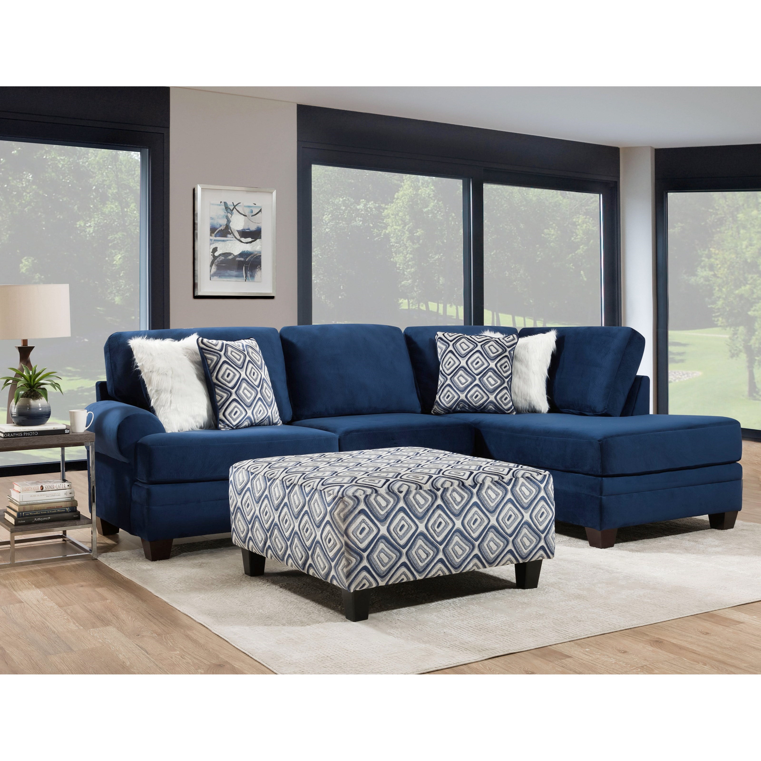 Navy glider and ottoman set outlet